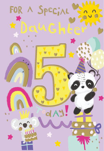 Picture of DAUGHTER 5 TODAY  BIRTHDAY CARD